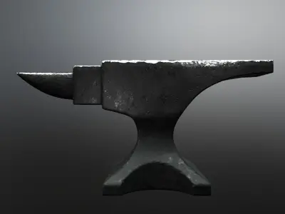 The ancient metal anvil 3D model