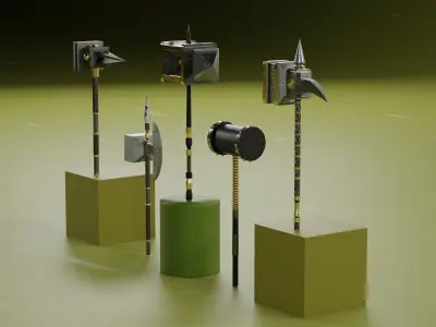 Hammer Low-poly 3D model 45