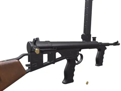 Owen Gun MK 2 Low Poly PBR Low-poly 3D model