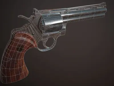 Colt Python Low-poly 3D model purchase