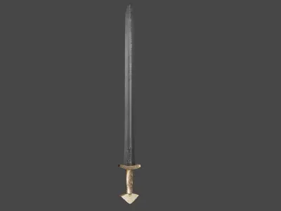 Old ukranian sword Low-poly 3D model