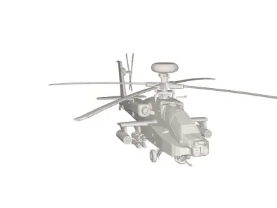 Military Helicopter concept 3D model get