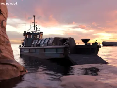 LCVP Landing Craft 3D model