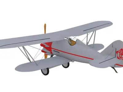 Polikarpov I-5 Low-poly 3D model purchase