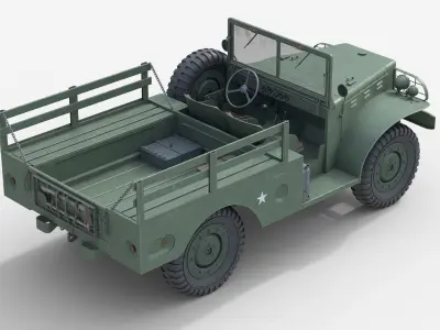 Dodge WC 51 Dodge WC-51 Low-poly 3D model