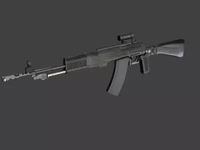 AN-94 Rifle Low-poly 3D model