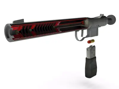 WelRod superb suppressor single shot pistol for SOE 3D model