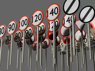 Road Signs Pack-European and US Speed Limit Signs Clean and Worm Low-poly 3D model