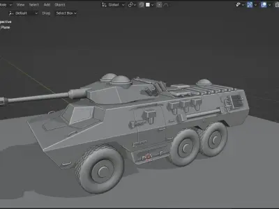 Ratel South African infantry fighting vehicle Free 3D model