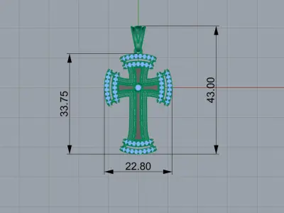 Jewelry Cross 3D print model