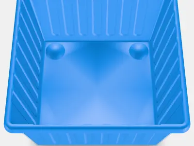 VESSLA Storage crate with castors 3D model