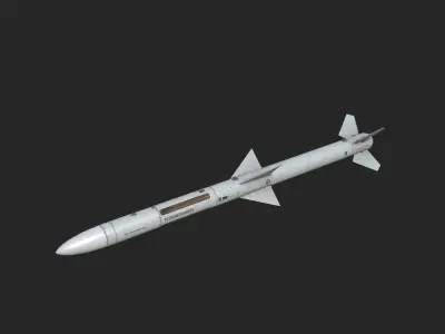 Chinese PL12 PL-12 BVR air-to-air missile Low-poly 3D model