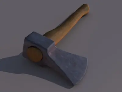 Low poly axe Free low-poly 3D model purchase