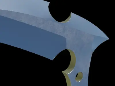 Knife Karambit  Low-poly 3D model