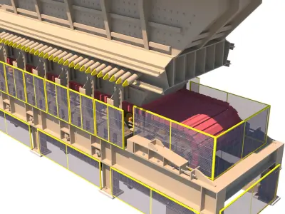 apronfeeders conveyor belt 3D model