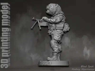 Russian bear 3D print model