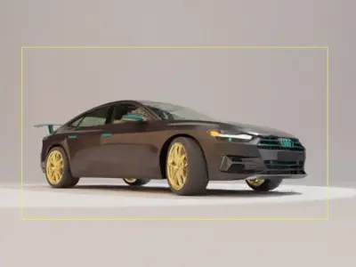 Custom Audi A7 Sedan Free low-poly 3D model