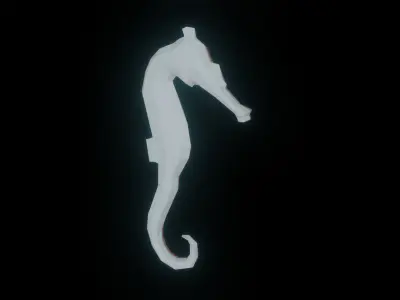 Low Poly Seahorse 3D model