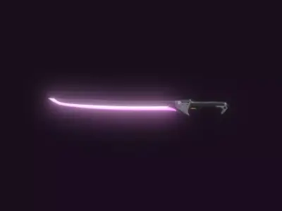 Cyberpunk Sword Low-poly 3D model