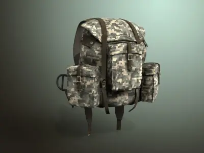 Military Backpack 01 Free 3D model