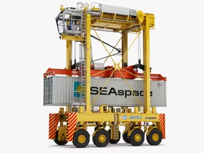 Straddle Carrier Generic Rigged 3D model