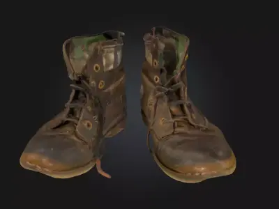 Worn Out Boots  Every Scuff Tells a Story 3D model