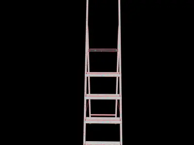 Work step ladder Low-poly 3D model