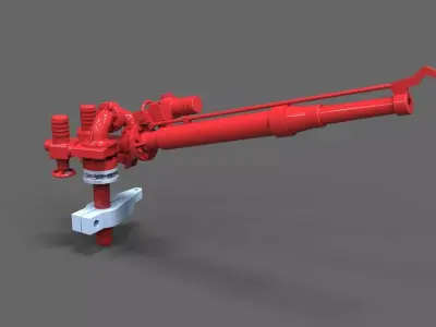 Extinguishing monitor sea rescue cruiser Harro Koebke DGzRS 3D print model