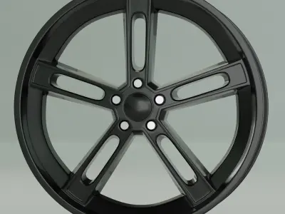 5 Spoke Car Rim 3D model