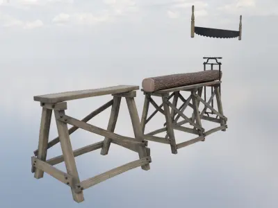 Table Saw Low-poly 3D model purchase