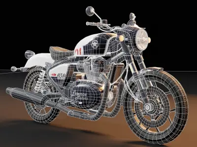 Royal Enfield Shotgun 650  Low-poly 3D model