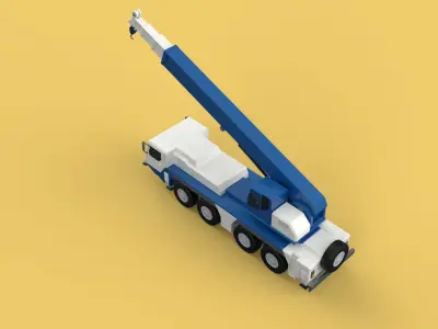 RESCUE CRANE TRUCK SAR LIFTING LORRY RIG EMERGENCY DUTY VEHICLE 3D model