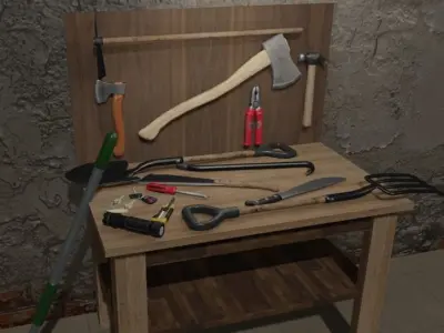 Lowpoly Tools pack 3D Models Low-poly 3D model