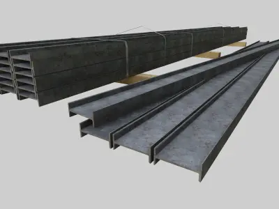 Steel Profiles Pack 3D model