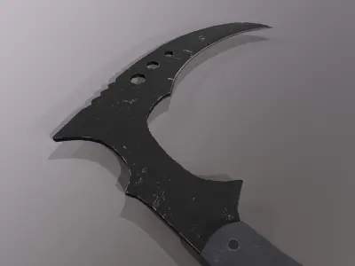 Modern Scythe Low-poly 3D model