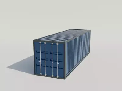 Shipping Cargo Container Low Poly 3D Model Low-poly 3D model
