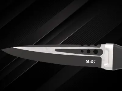 tactical knife Highland Scottish Free low-poly 3D model