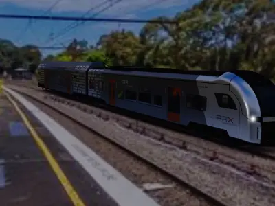 Siemens Desiro RRX Electric Train 3D Model Low-poly 3D model