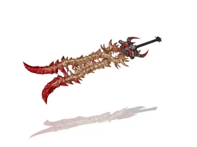 Bone Big Sword Low-poly 3D model