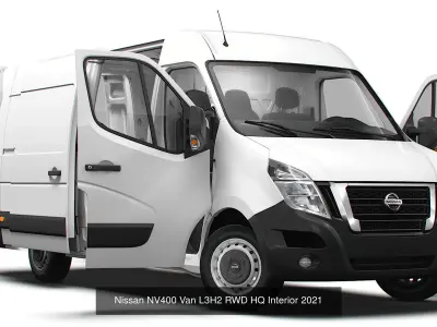 Nissan NV400 Panel Van HQ Interior 2021 3D Model Pack