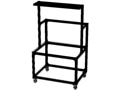 Industrial Aluminum Workstation 3D model