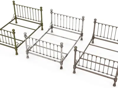 Old bed 3D model
