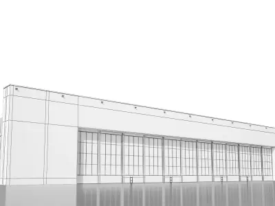 Airport Warehouse Hangar 3D model