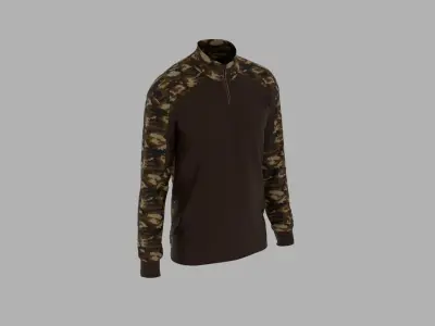 Military T-shirt Low-poly 3D model purchase