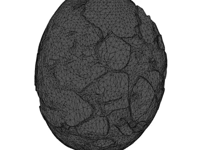 Mystic Cracked Stone Egg 3D model