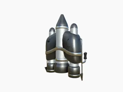 Jetpack D07 Steel - SciFi Character Design Low-poly 3D model