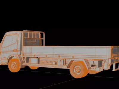 Mitsubishi Fuso Canter e City Flatbed Truck 3D model