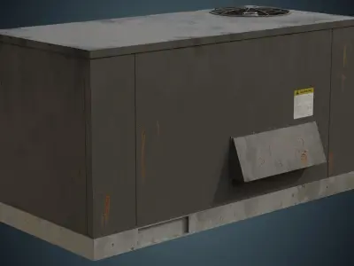 Rooftop AC Unit 5B Low-poly 3D model