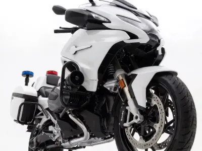 Modern Police Touring Motorcycle Low-poly 3D model