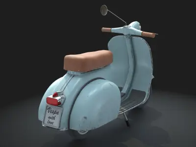Vespa scooter 3D model order